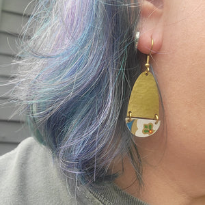 Mid Century Tea Tin Collection - Repurposed Vintage Tin Earrings