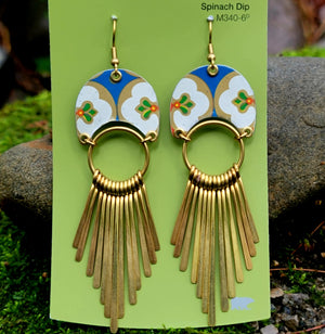 Mid Century Tea Tin Collection - Repurposed Vintage Tin Earrings