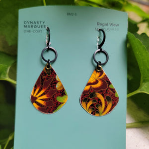 Goldenrod Harvest Collection - Repurposed Vintage Tin Earrings