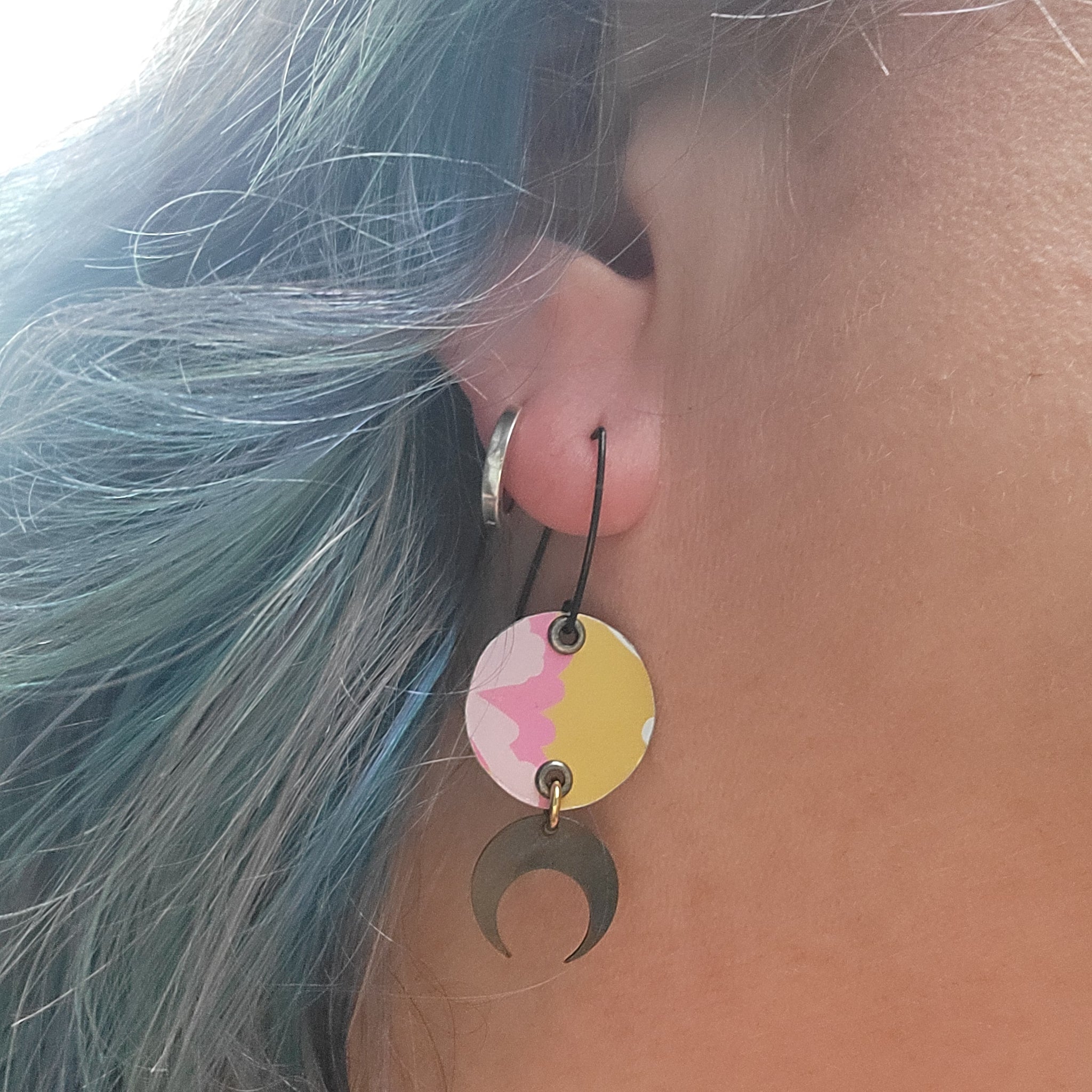 Summery Flowers Collection - Repurposed Tin Earrings