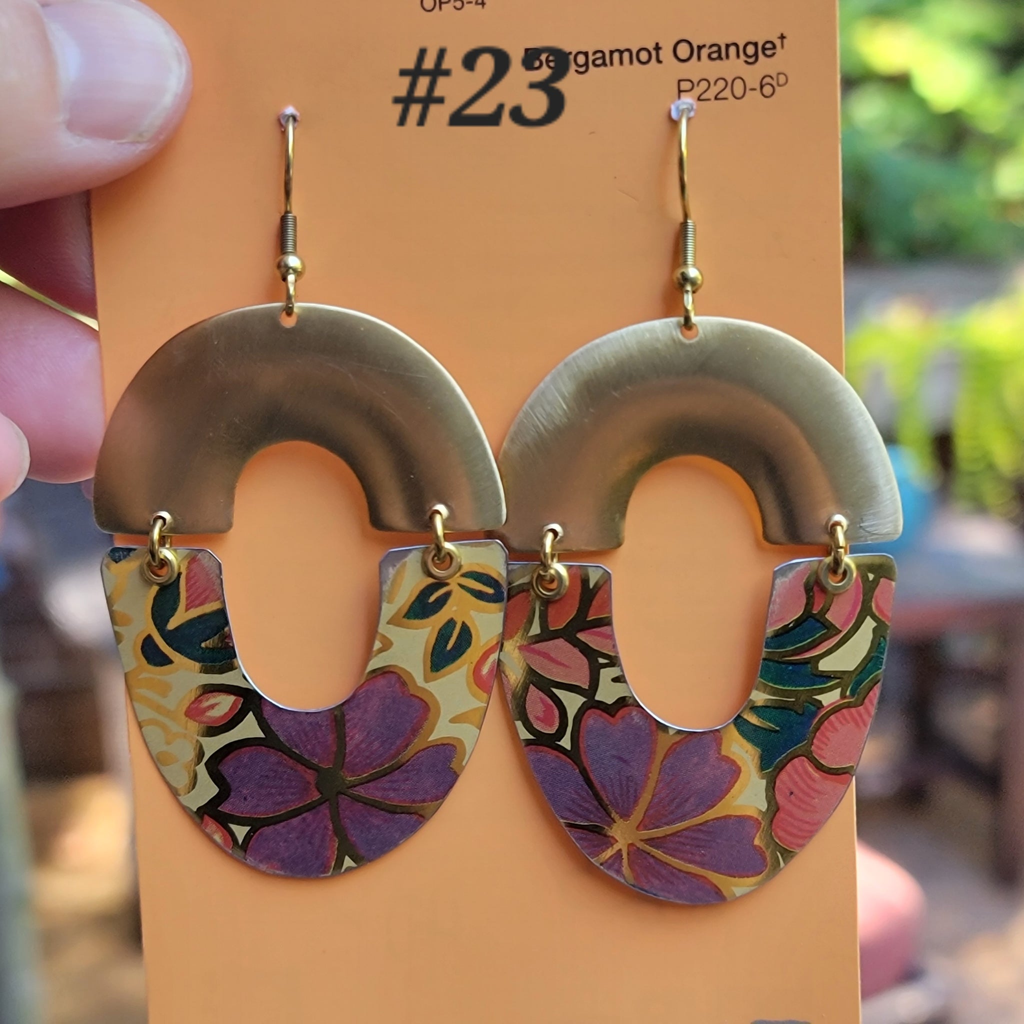Late Summer Floral 2025 Collection - Repurposed Vintage Tin Earrings