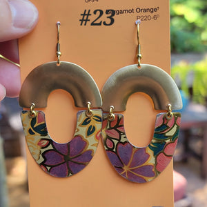 Late Summer Floral 2025 Collection - Repurposed Vintage Tin Earrings