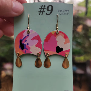 Summery Flowers Collection - Repurposed Tin Earrings