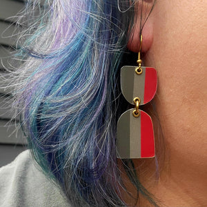 Modes 1930 Fashion Model Collection - Repurposed Tin Earrings