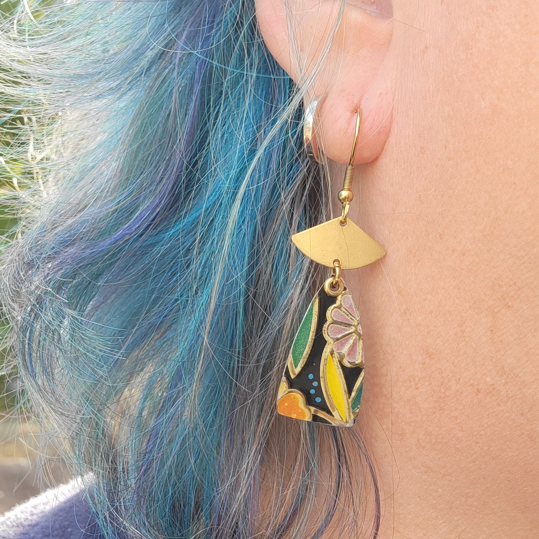 Dark Floral Collection - Repurposed Tin Jewelry