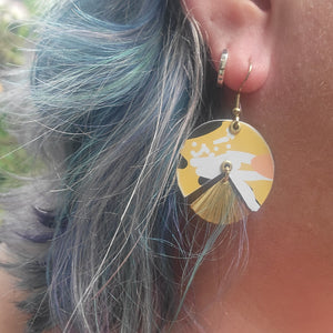 Summery Flowers Collection - Repurposed Tin Earrings