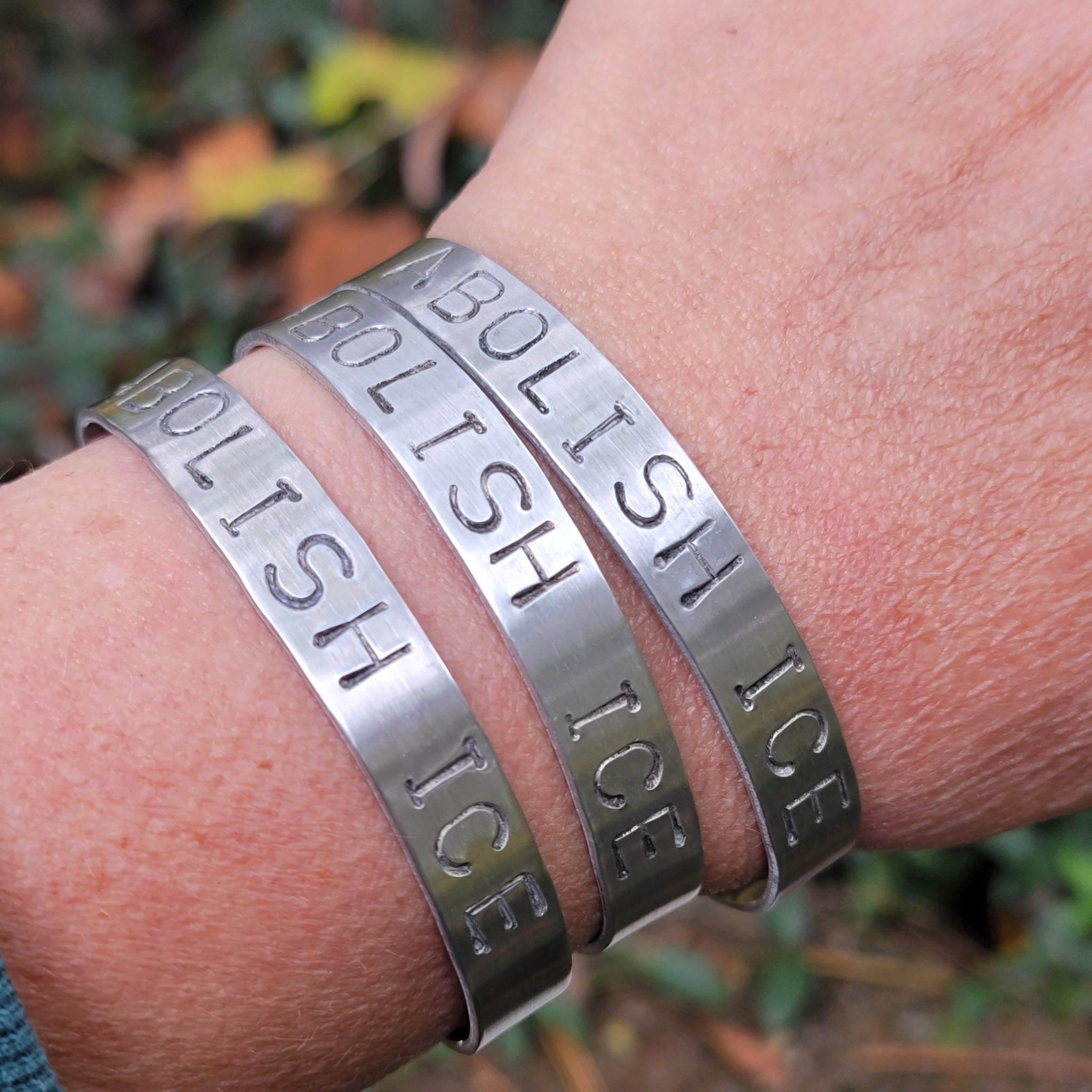 F*&k Trump / No Kings Handstamped Aluminum Cuff Bracelet