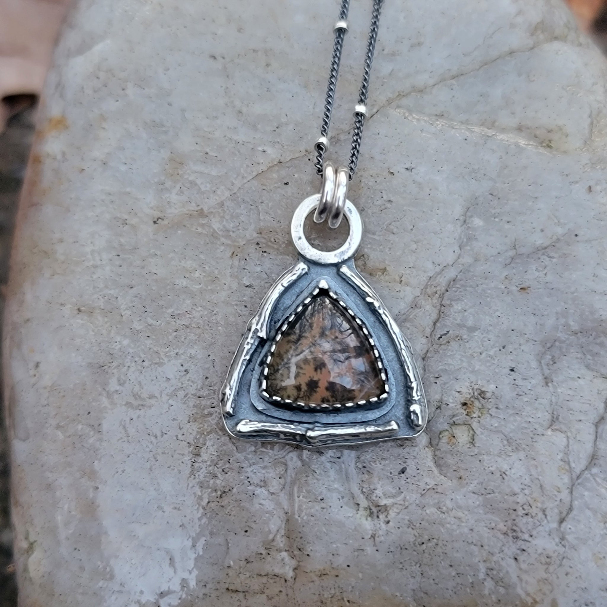 Dendritic Agate Pendant Collection in Sterling Silver