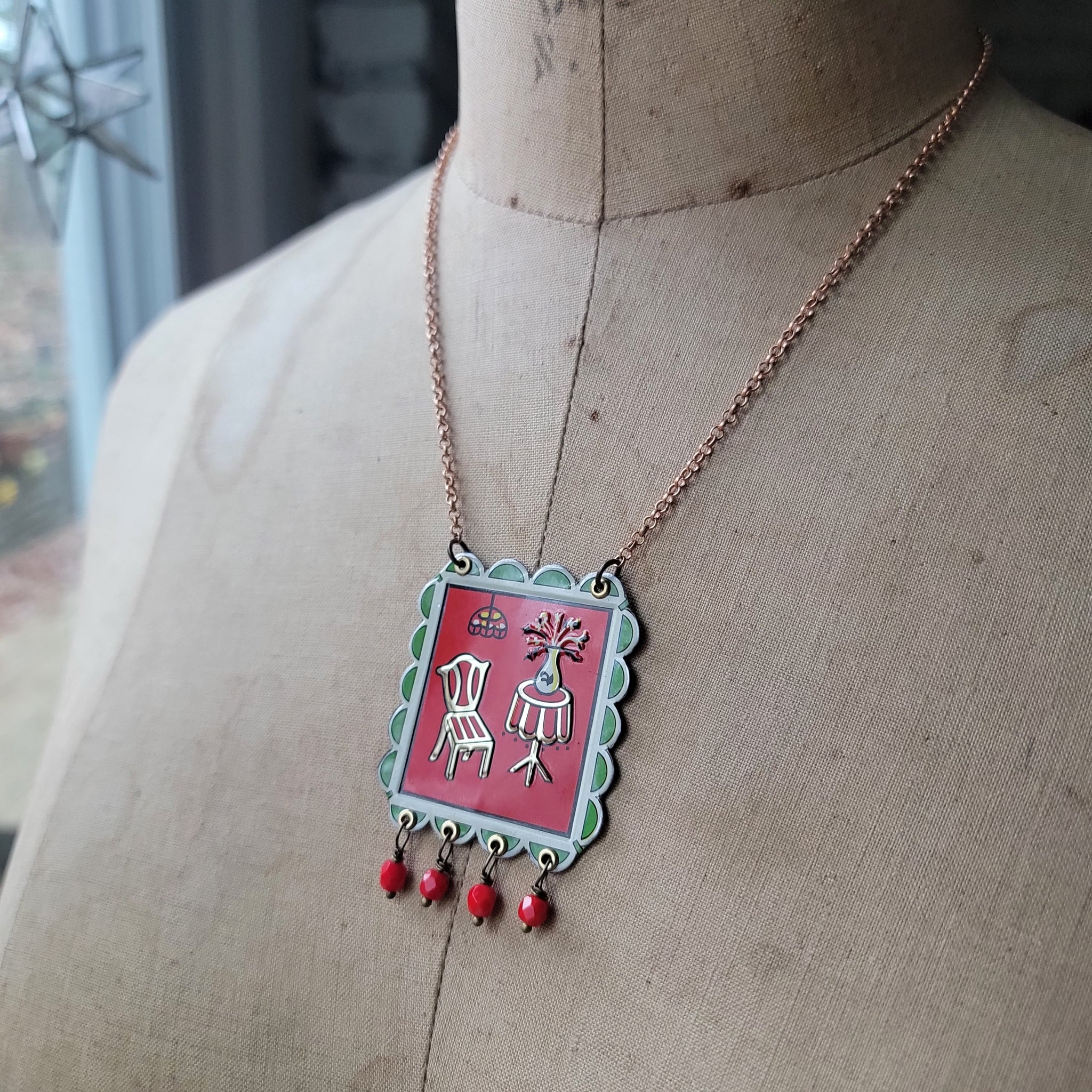 Holiday 2025 Collection - Repurposed Vintage Tin Earrings & Necklaces