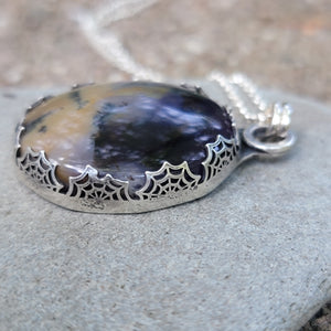 Spiderweb Bezel Pendants & Ring Halloween Collection