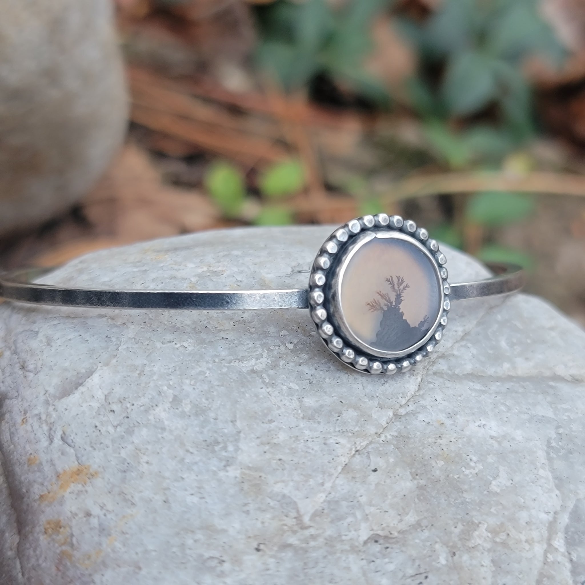 Gemstone Cuff Bracelet Collection in Sterling Silver