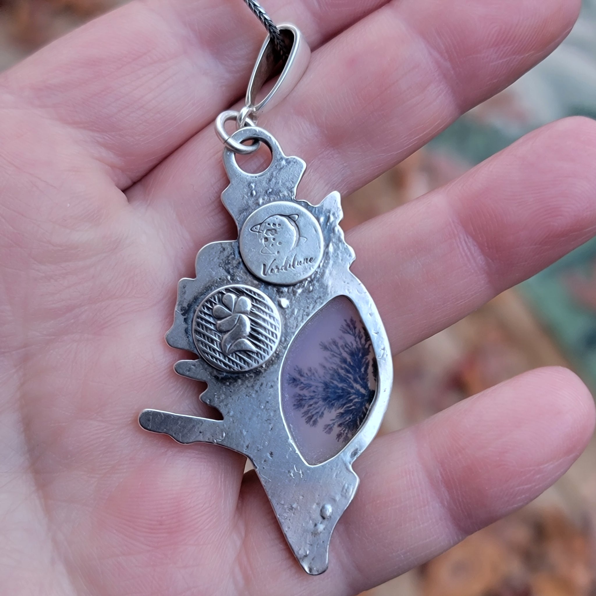 Dendritic Agate Pendant Collection in Sterling Silver
