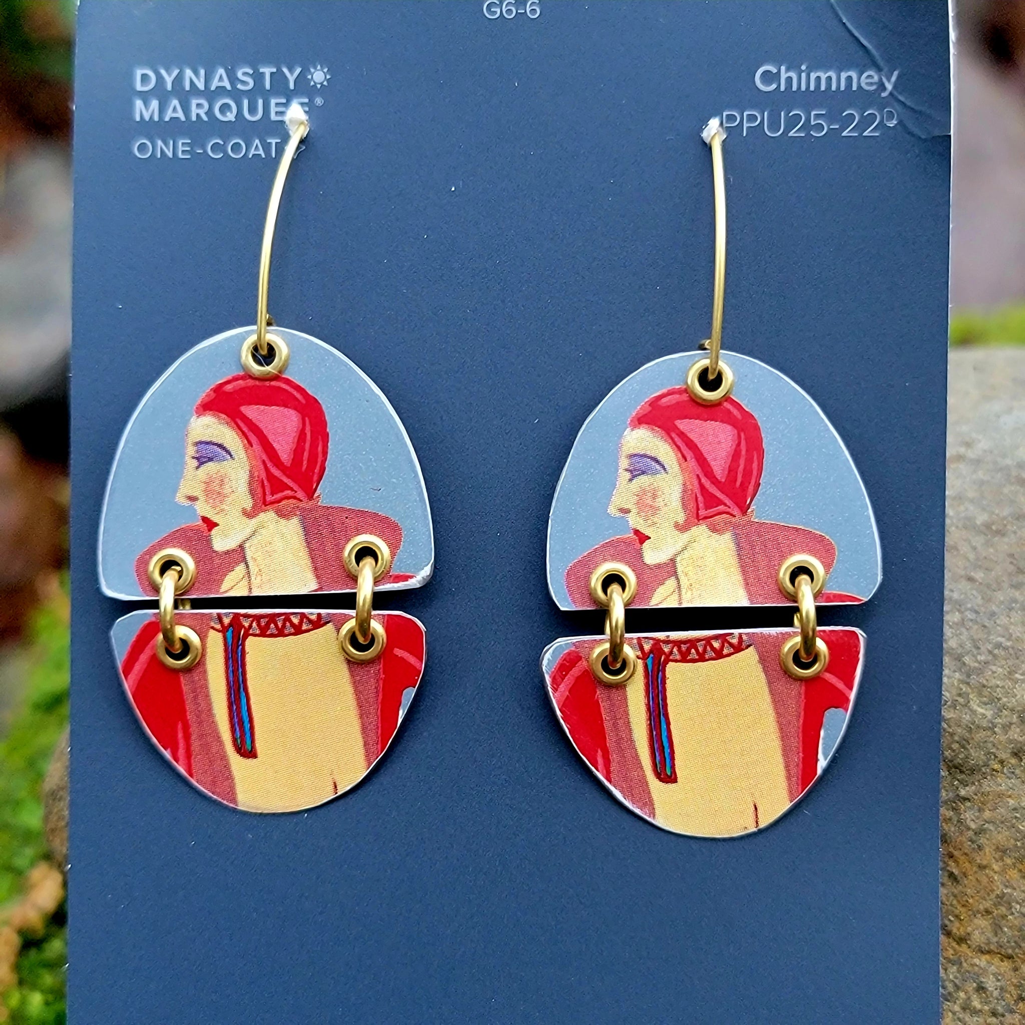 Modes 1930 Fashion Model Collection - Repurposed Tin Earrings