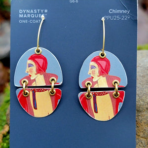 Modes 1930 Fashion Model Collection - Repurposed Tin Earrings