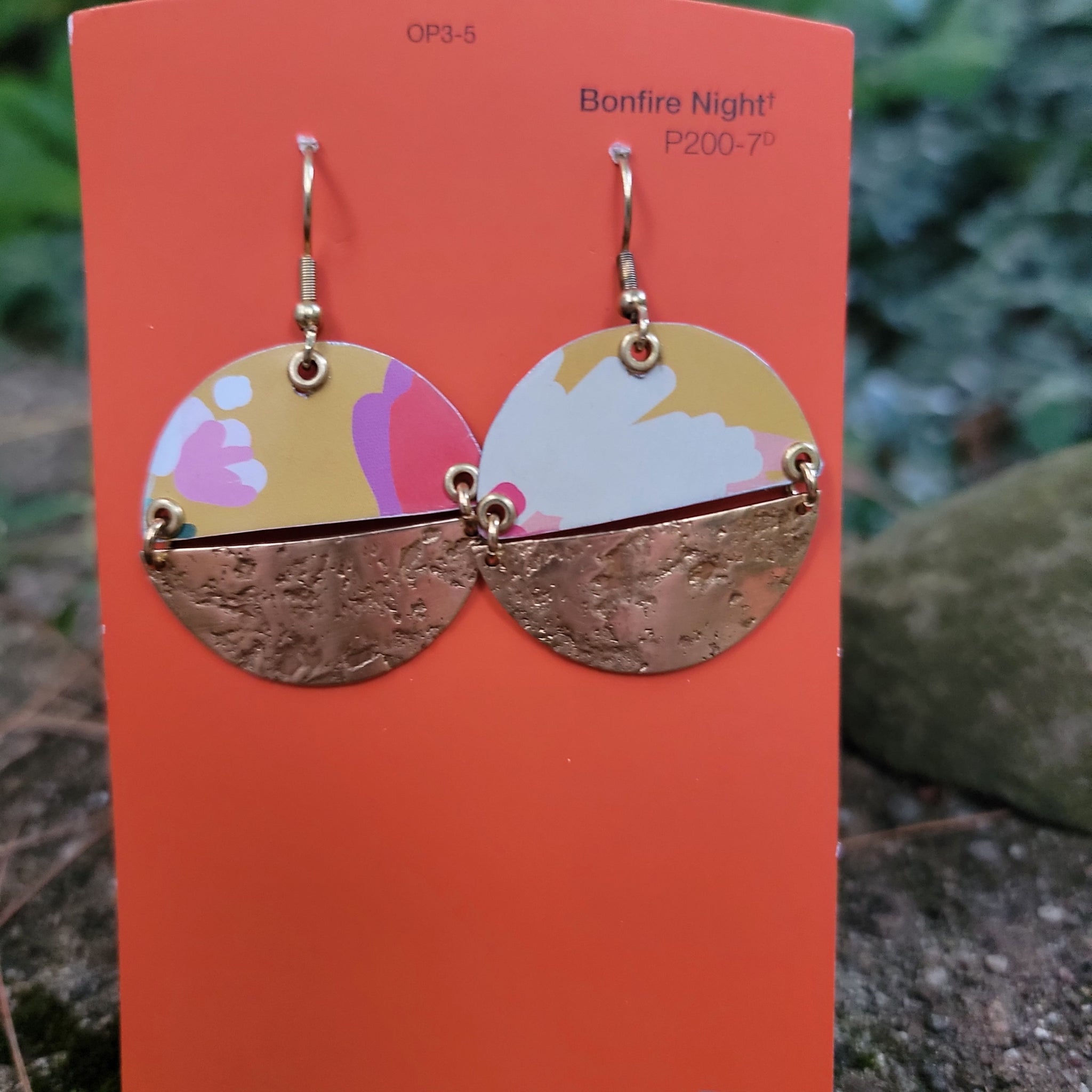 Summery Flowers Collection - Repurposed Tin Earrings