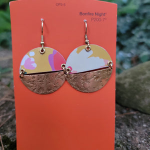 Summery Flowers Collection - Repurposed Tin Earrings
