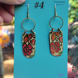Late Summer Floral 2025 Collection - Repurposed Vintage Tin Earrings