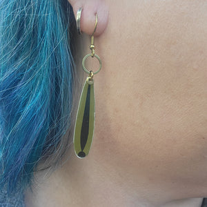 Goldenrod Harvest Collection - Repurposed Vintage Tin Earrings