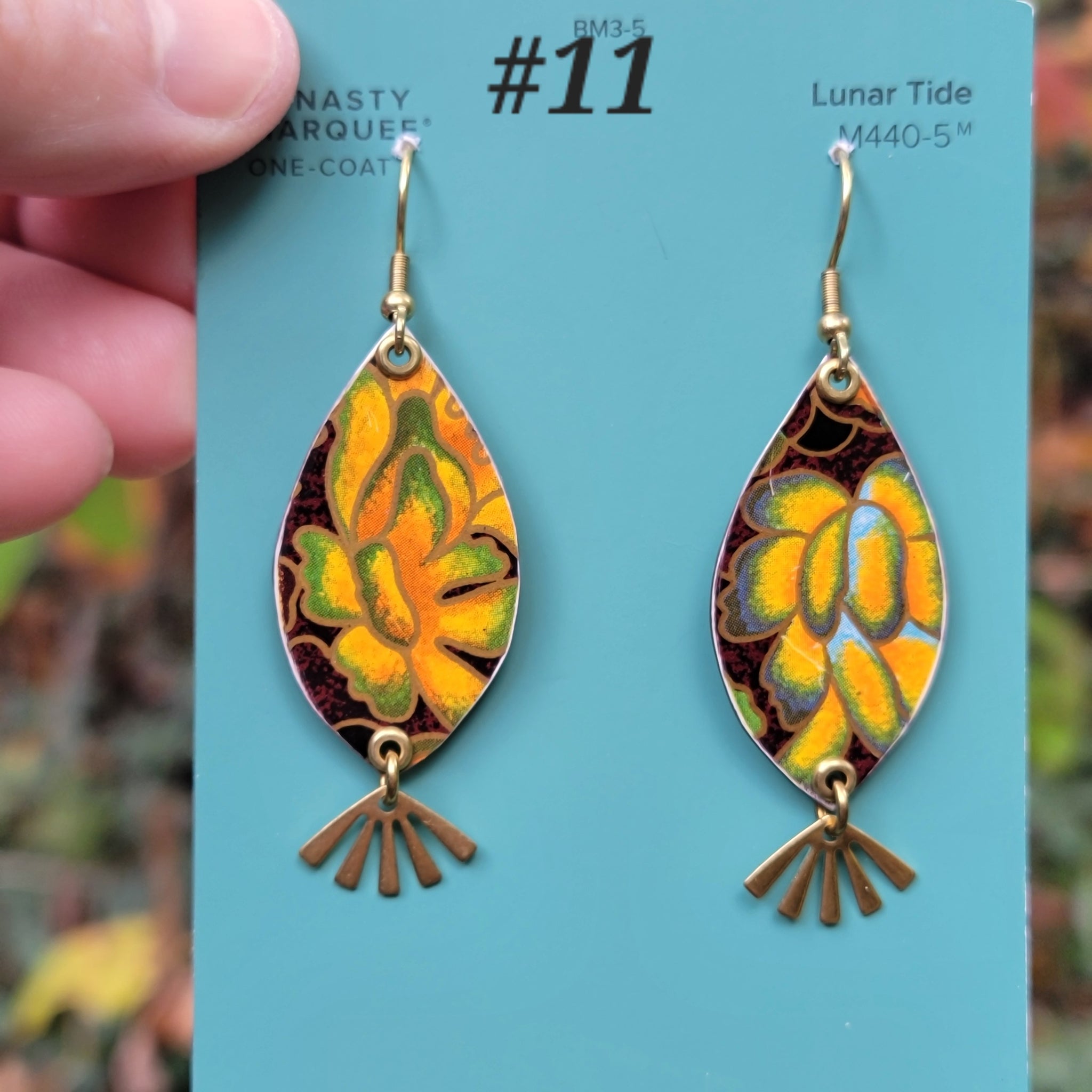 Goldenrod Harvest Collection - Repurposed Vintage Tin Earrings