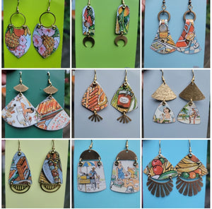 Uncle Ben's Picnic Collection - Repurposed Vintage Tin Jewelry