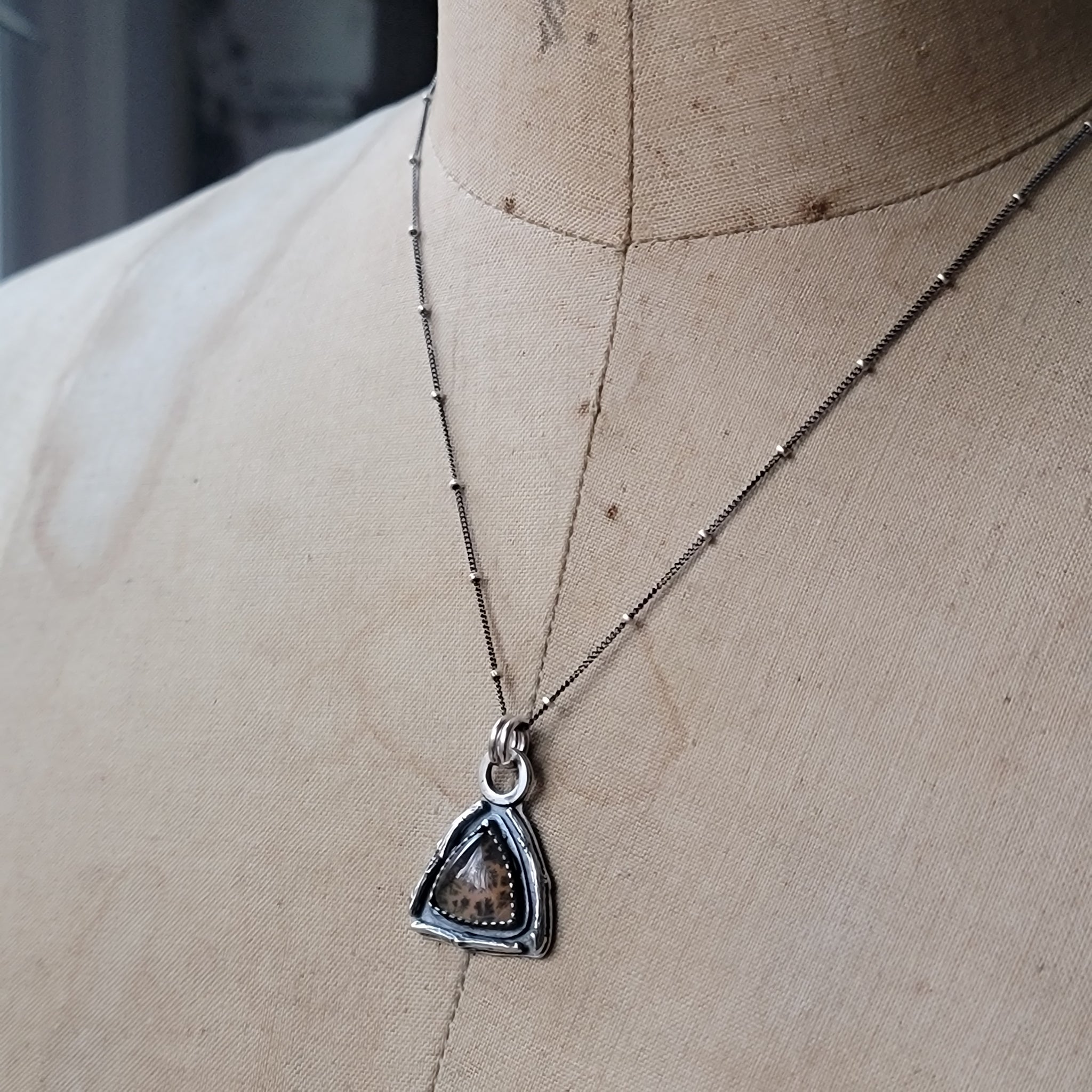 Dendritic Agate Pendant Collection in Sterling Silver