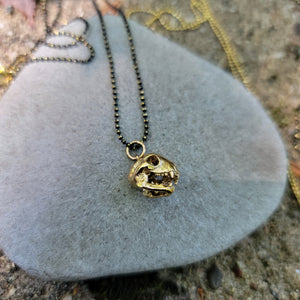 Bronze Cat Skull Pendant