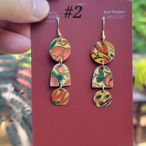 Late Summer Floral 2025 Collection - Repurposed Vintage Tin Earrings