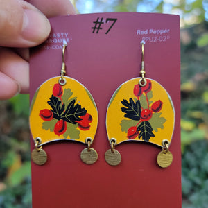 Goldenrod Harvest Collection - Repurposed Vintage Tin Earrings
