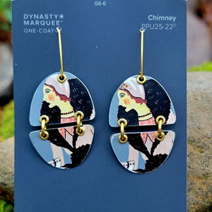 Modes 1930 Fashion Model Collection - Repurposed Tin Earrings