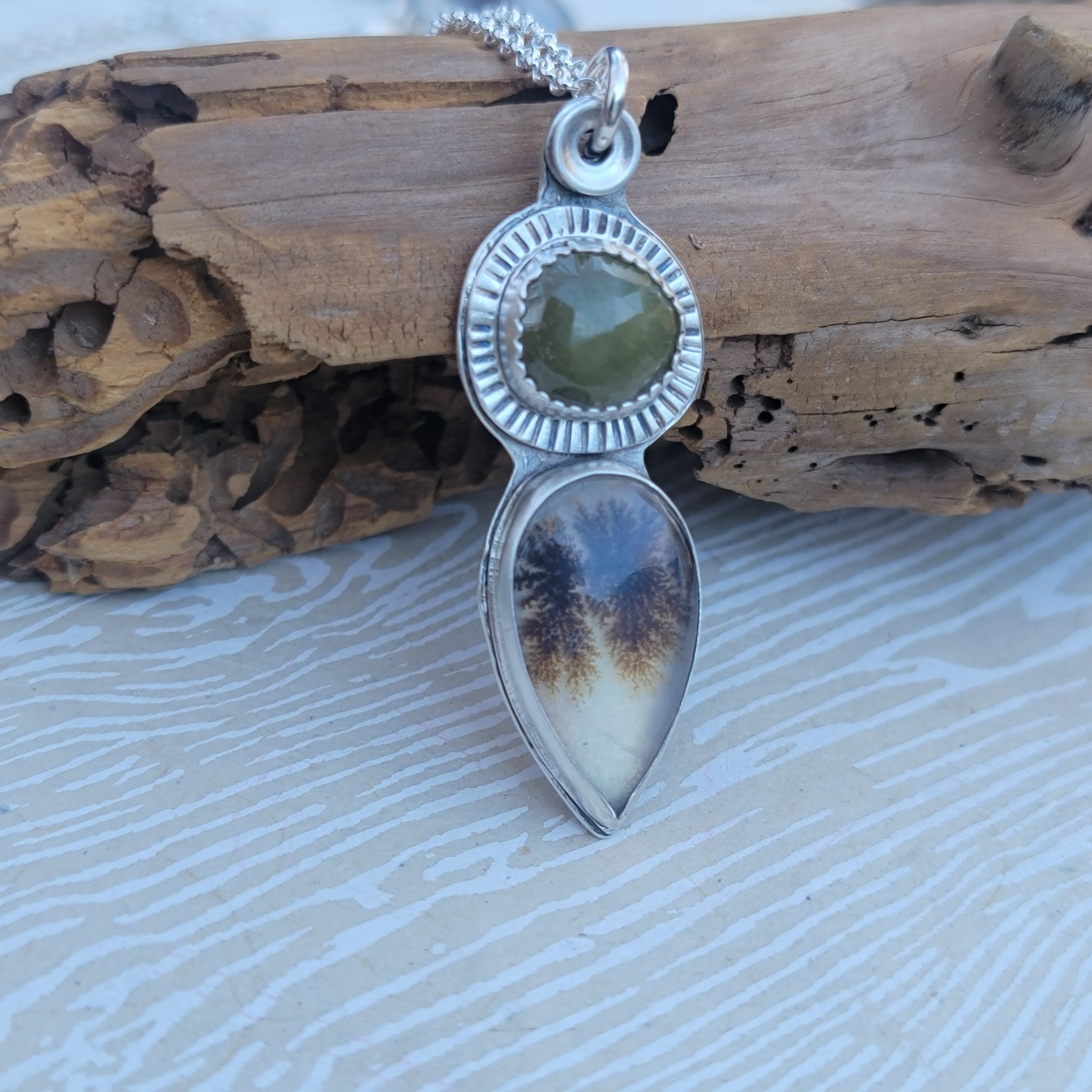 Part 2: Dendritic Agate Pendant Collection in Sterling Silver