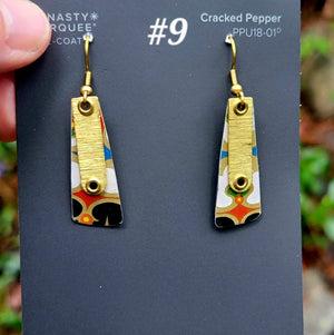 Mid Century Tea Tin Collection - Repurposed Vintage Tin Earrings