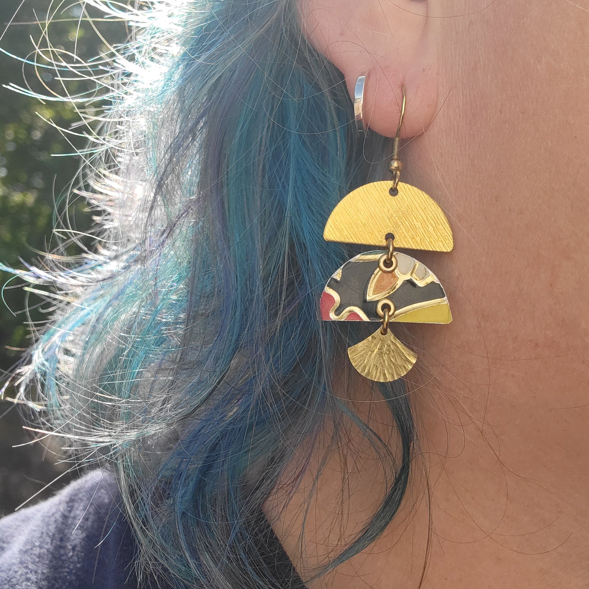Dark Floral Collection - Repurposed Tin Jewelry