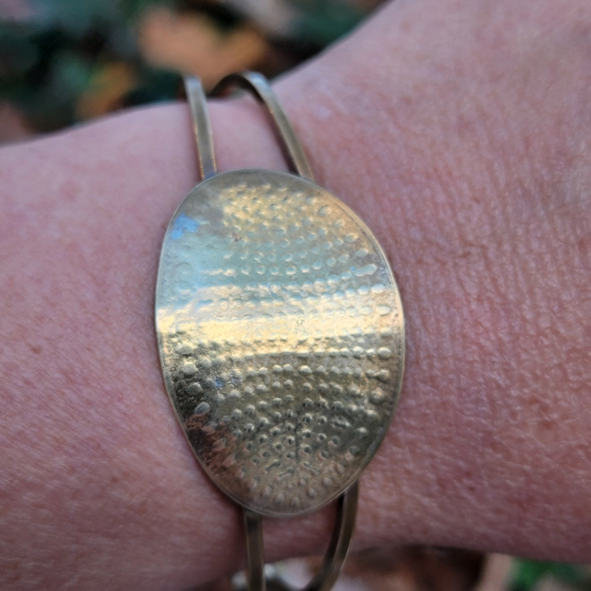 Abstract Amoeba Brass Cuff Bracelet