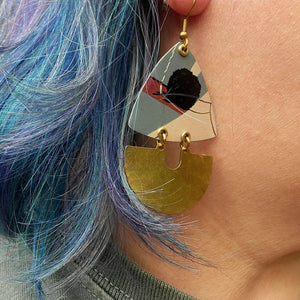 Modes 1930 Fashion Model Collection - Repurposed Tin Earrings