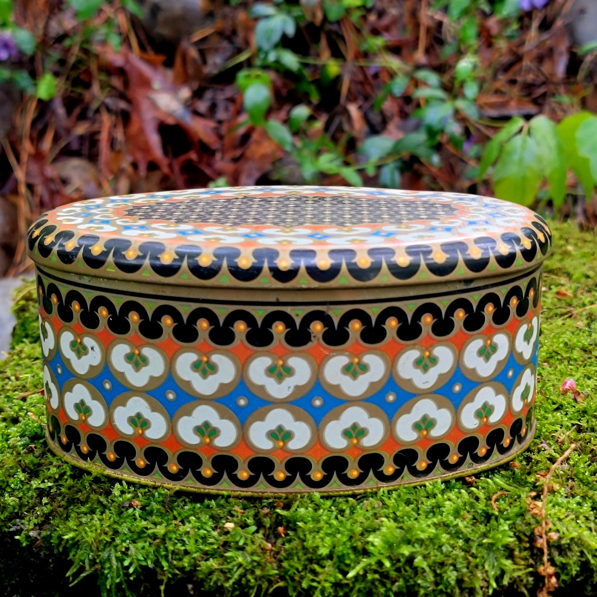 Mid Century Tea Tin Collection - Repurposed Vintage Tin Earrings