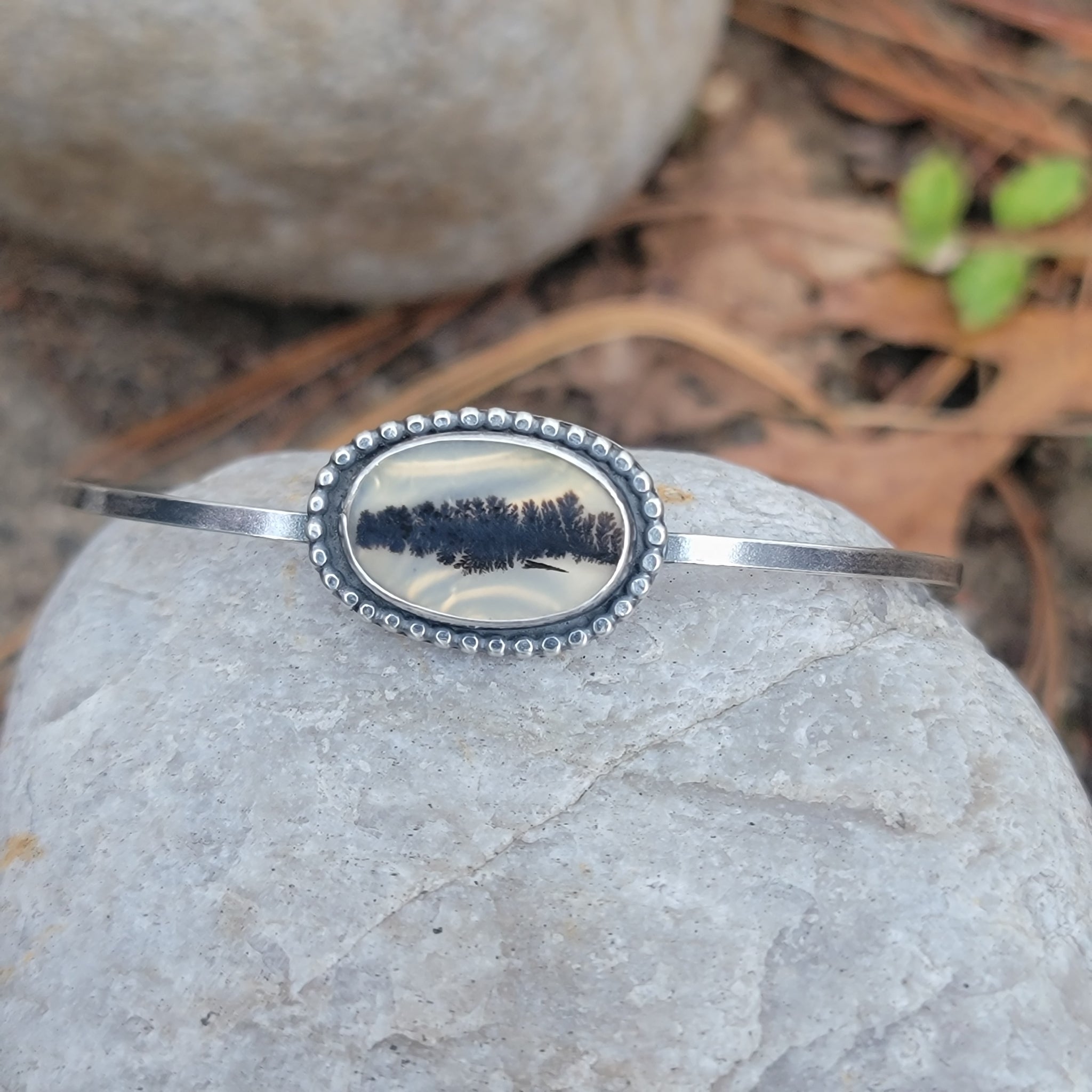 Gemstone Cuff Bracelet Collection in Sterling Silver