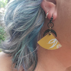 Summery Flowers Collection - Repurposed Tin Earrings