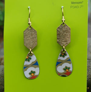 Mid Century Tea Tin Collection - Repurposed Vintage Tin Earrings