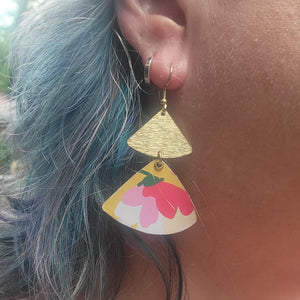 Summery Flowers Collection - Repurposed Tin Earrings
