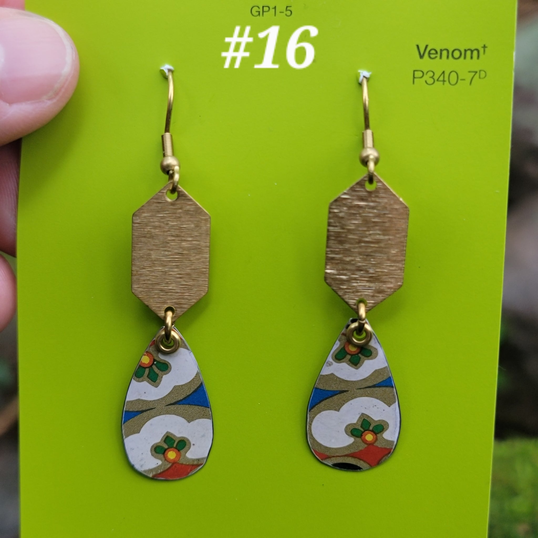 Mid Century Tea Tin Collection - Repurposed Vintage Tin Earrings