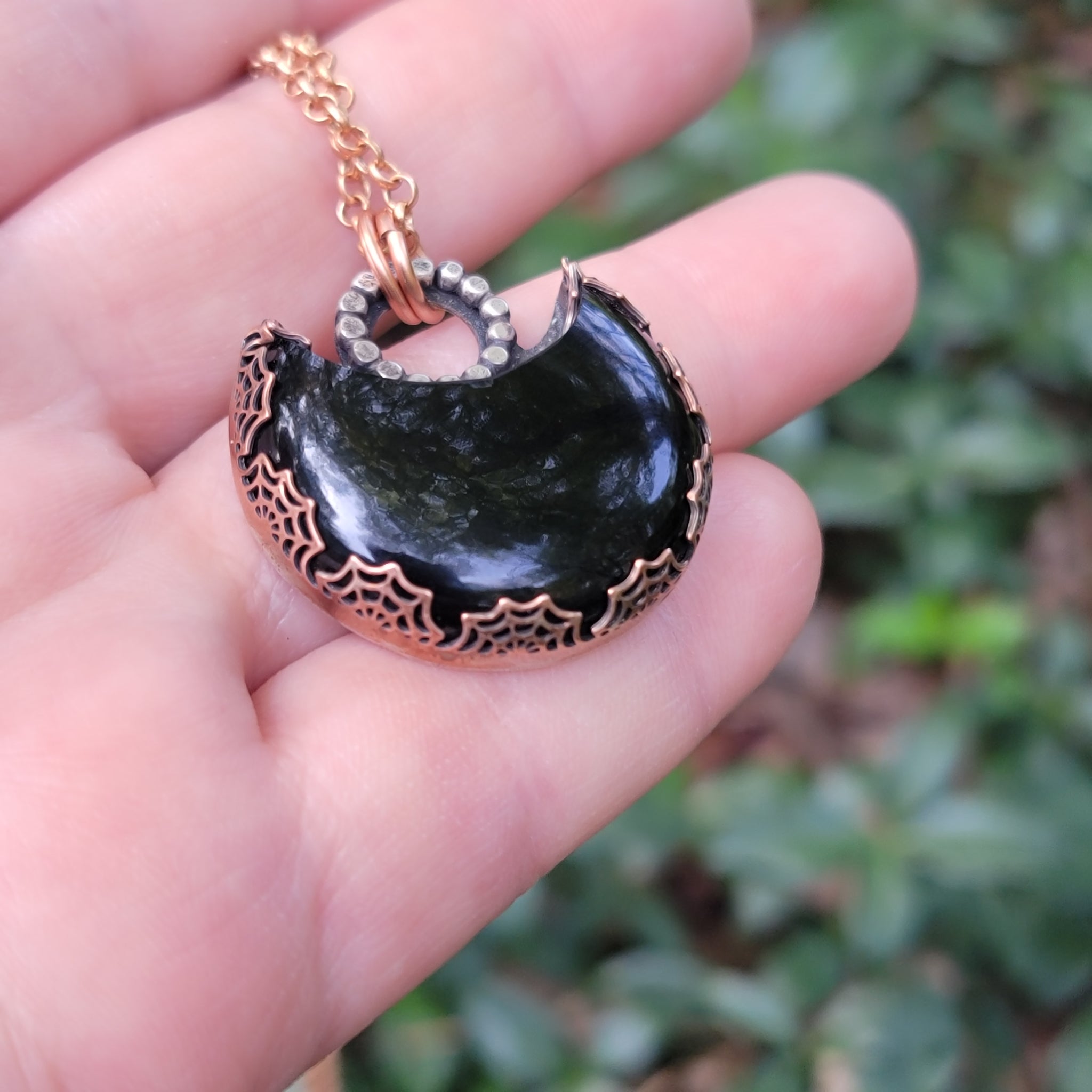 Spiderweb Bezel Pendants & Ring Halloween Collection