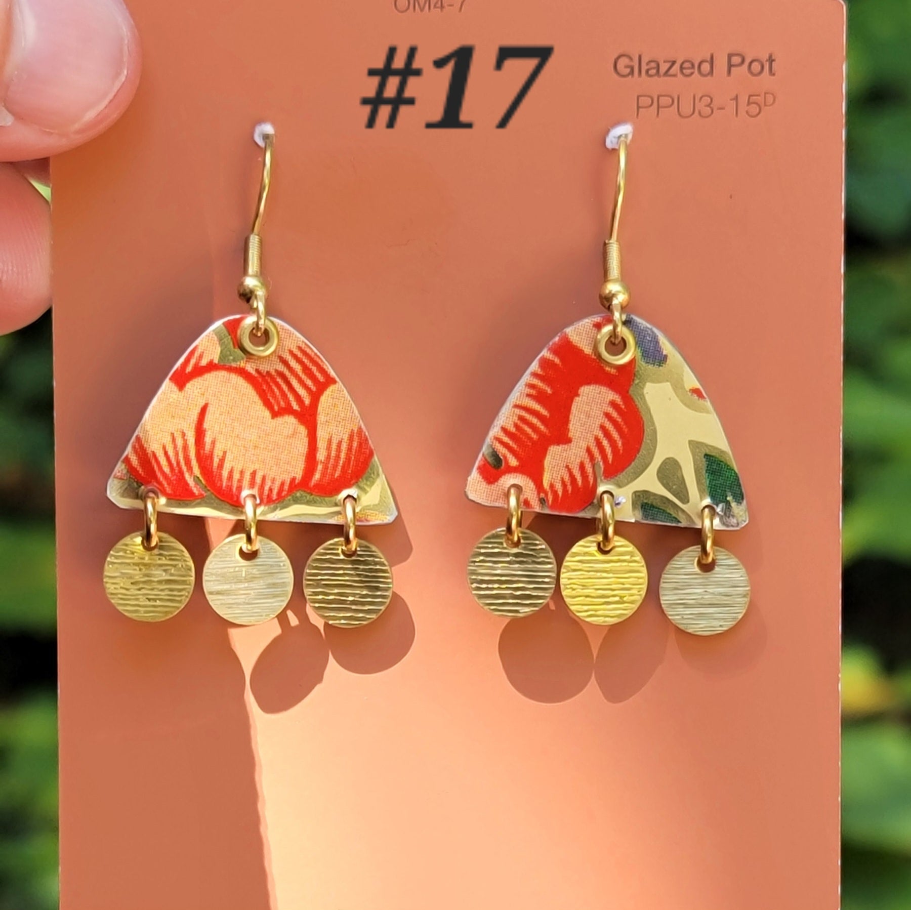 Late Summer Floral 2025 Collection - Repurposed Vintage Tin Earrings