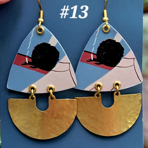 Modes 1930 Fashion Model Collection - Repurposed Tin Earrings