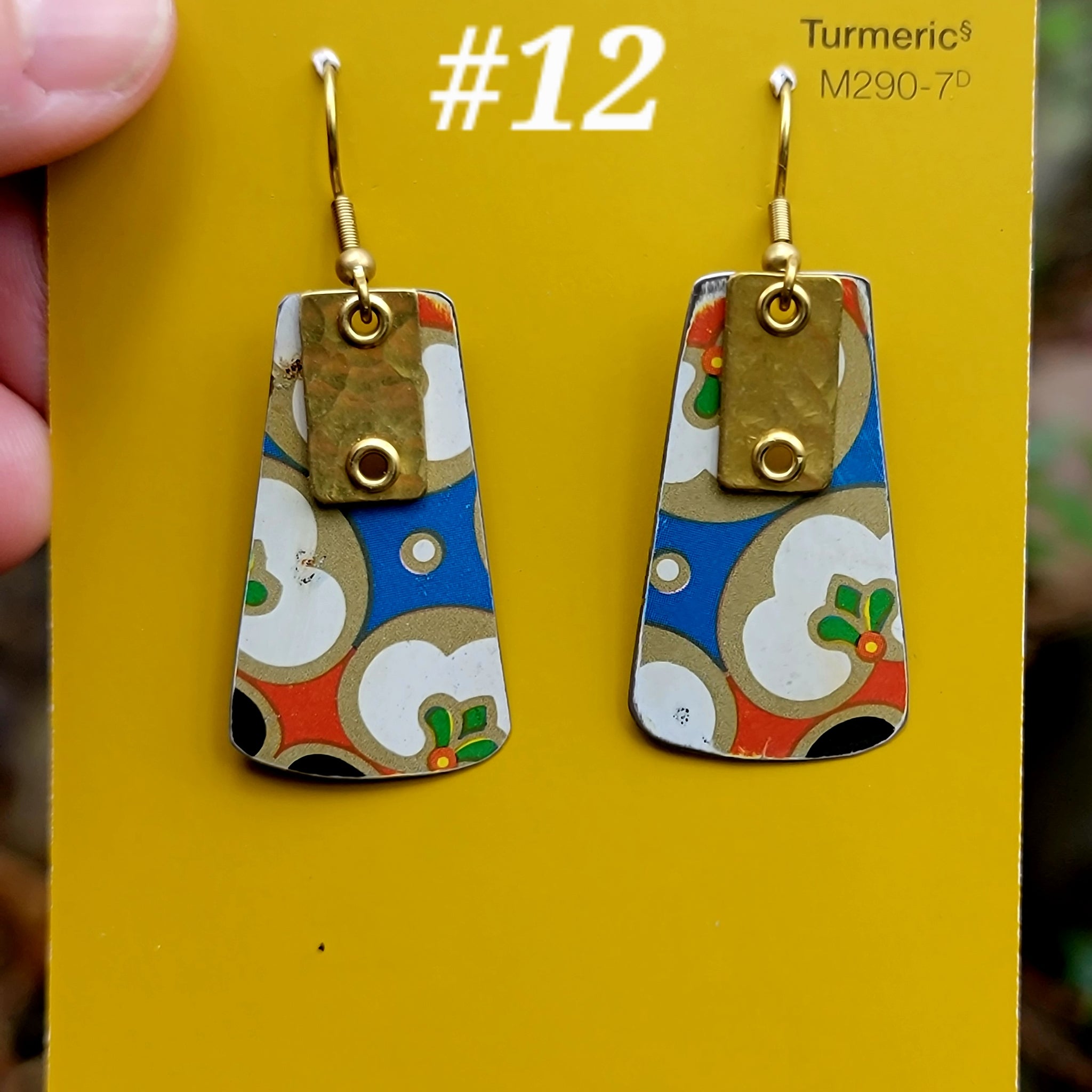 Mid Century Tea Tin Collection - Repurposed Vintage Tin Earrings