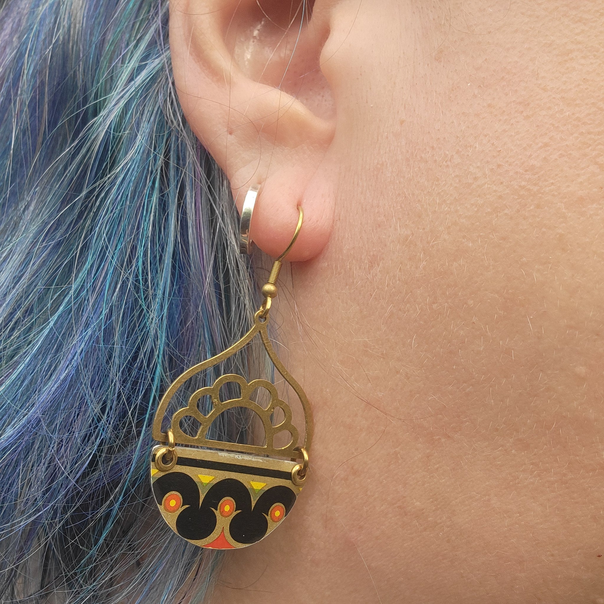 Mid Century Tea Tin Collection - Repurposed Vintage Tin Earrings