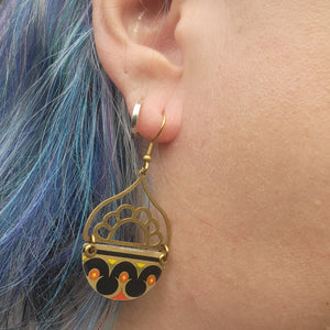 Mid Century Tea Tin Collection - Repurposed Vintage Tin Earrings