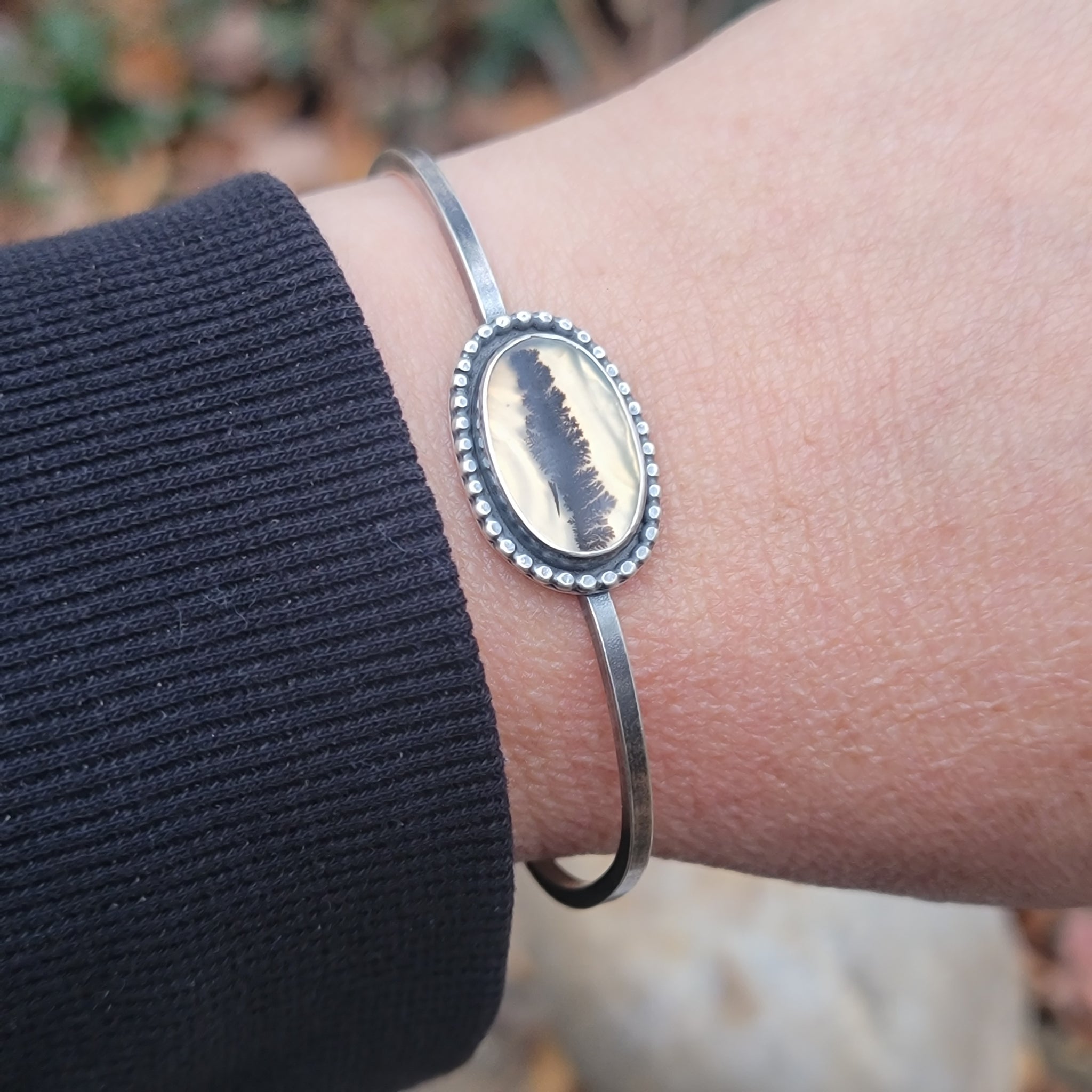 Gemstone Cuff Bracelet Collection in Sterling Silver