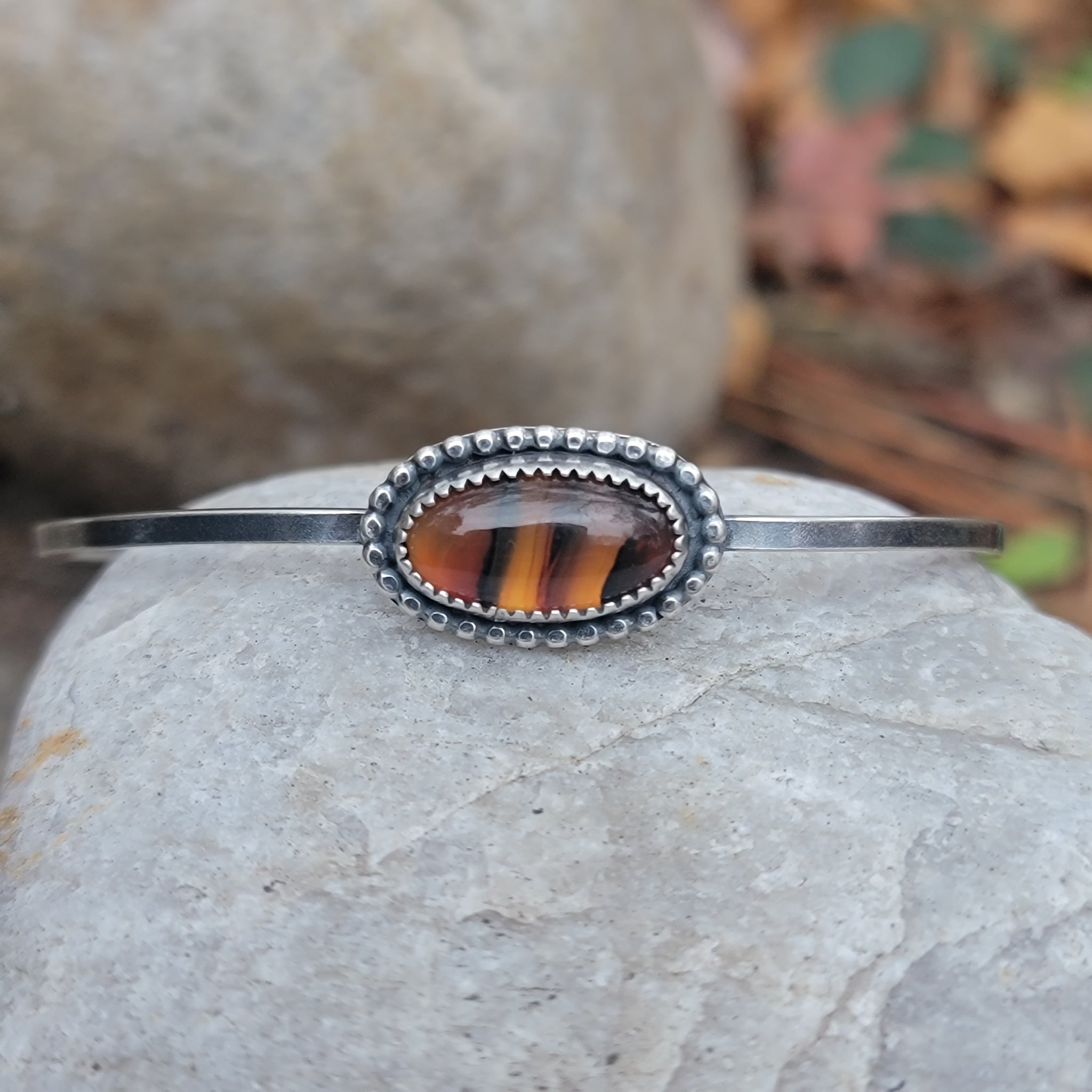 Gemstone Cuff Bracelet Collection in Sterling Silver