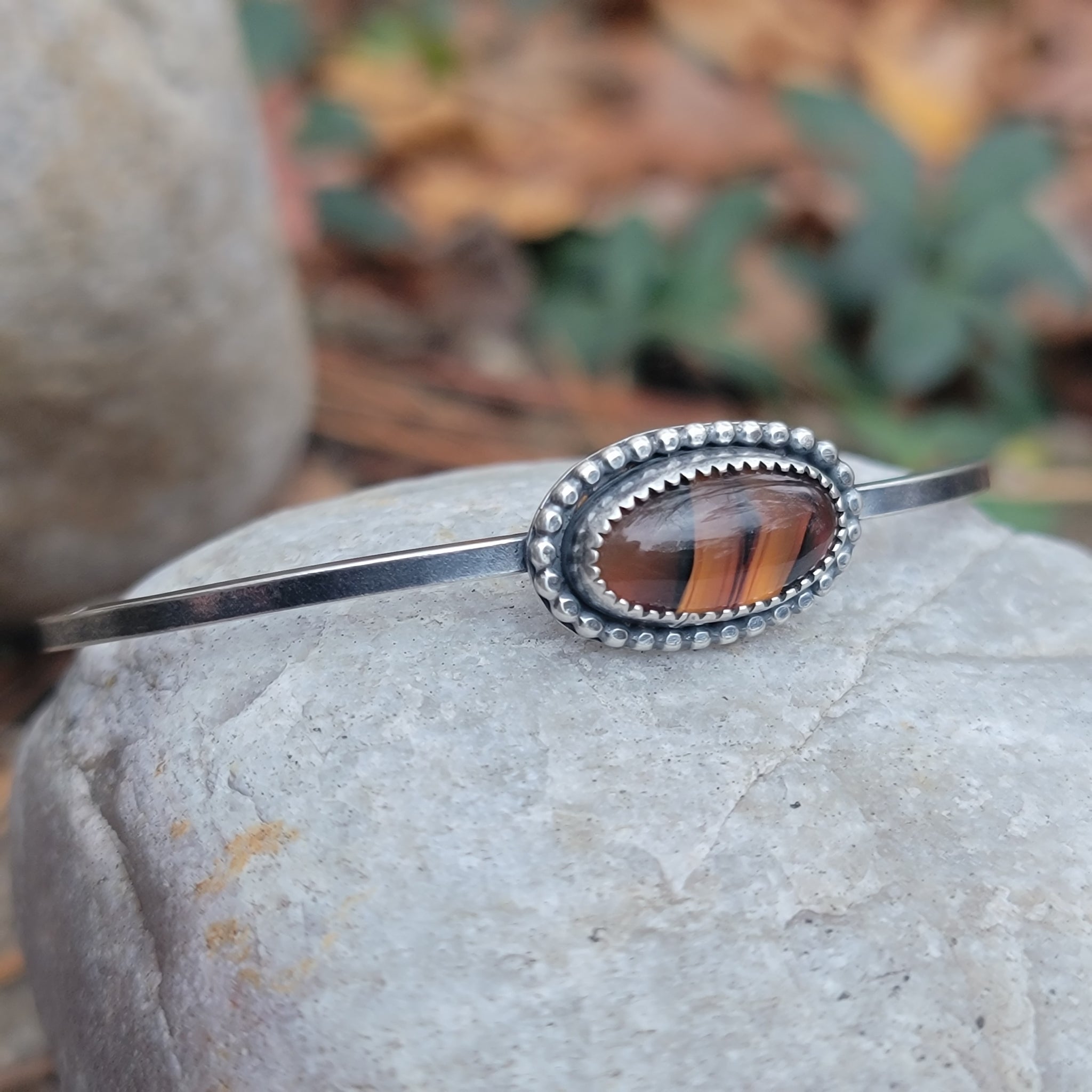 Gemstone Cuff Bracelet Collection in Sterling Silver