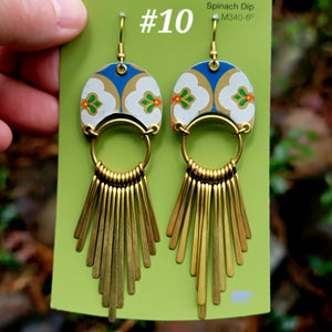 Mid Century Tea Tin Collection - Repurposed Vintage Tin Earrings